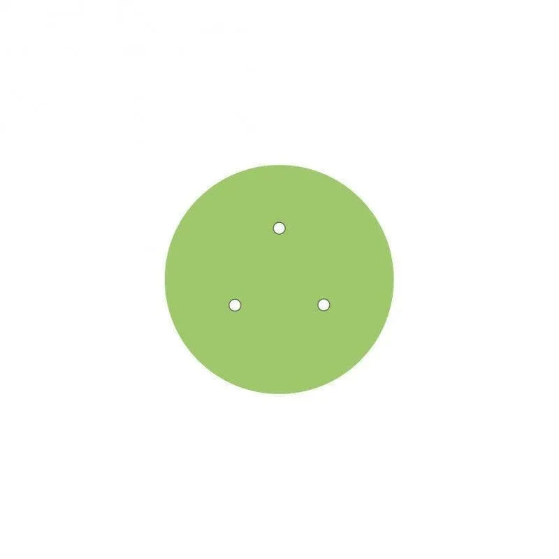 Ronde plafondkap minimalistisch 3 uitgangen - kleur groen 20 cm - FOIR