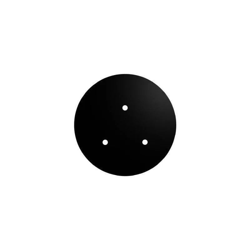Ronde plafondkap mat zwart minimalistisch 20 cm 3 uit - FOIR