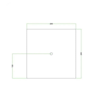 Plafondkap vierkant lichtgroen 1 uitgang 200mm - FOIR