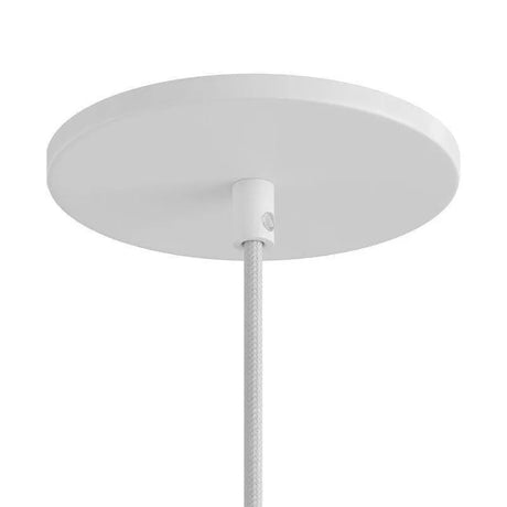 Plafondkap wit 1 uitgang metaal rond flush