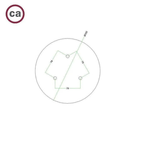Ronde plafondkap mat zwart minimalistisch 20 cm 3 uit - FOIR