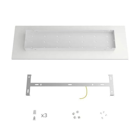 Plafondrozet XXL metaal 3 lampen snoeren wit groot 67 cm - FOIR