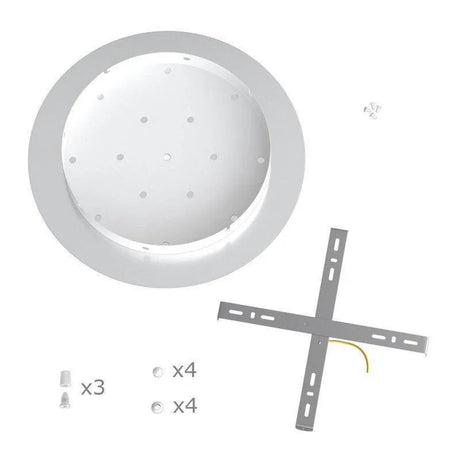 Grote plafondkap wit 3 uitgangen 40 cm - FOIR