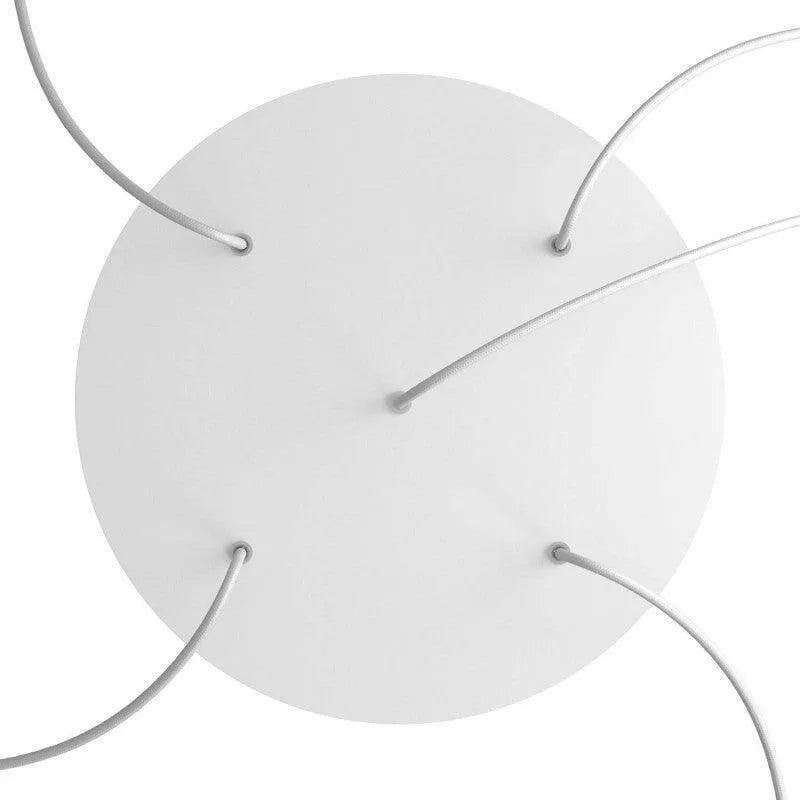 Plafondkap wit rond design led 5 kabels