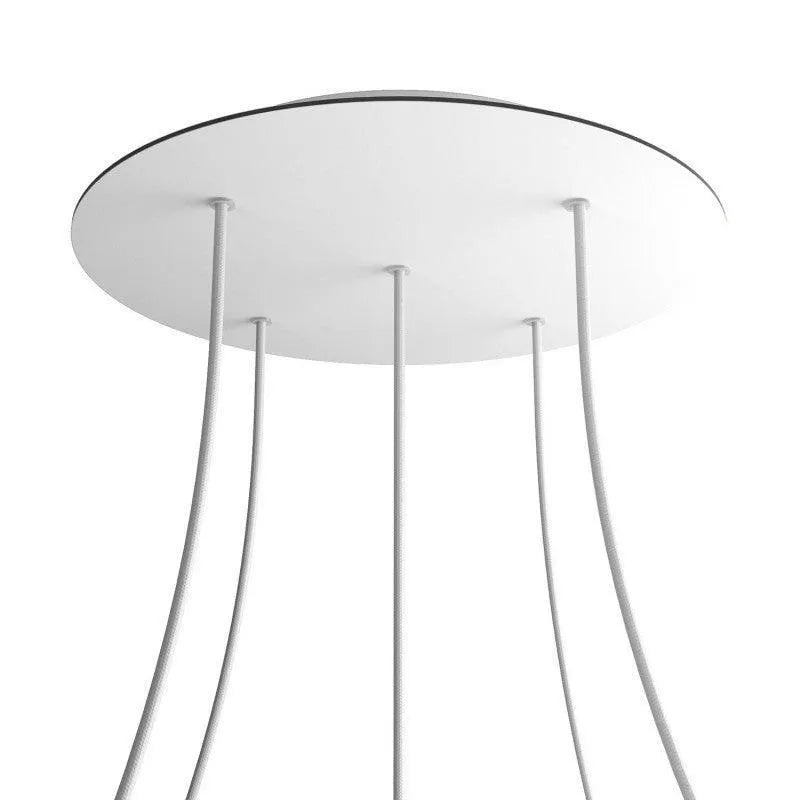 Plafondkap 5 snoeren rond led lamp 5 lampen
