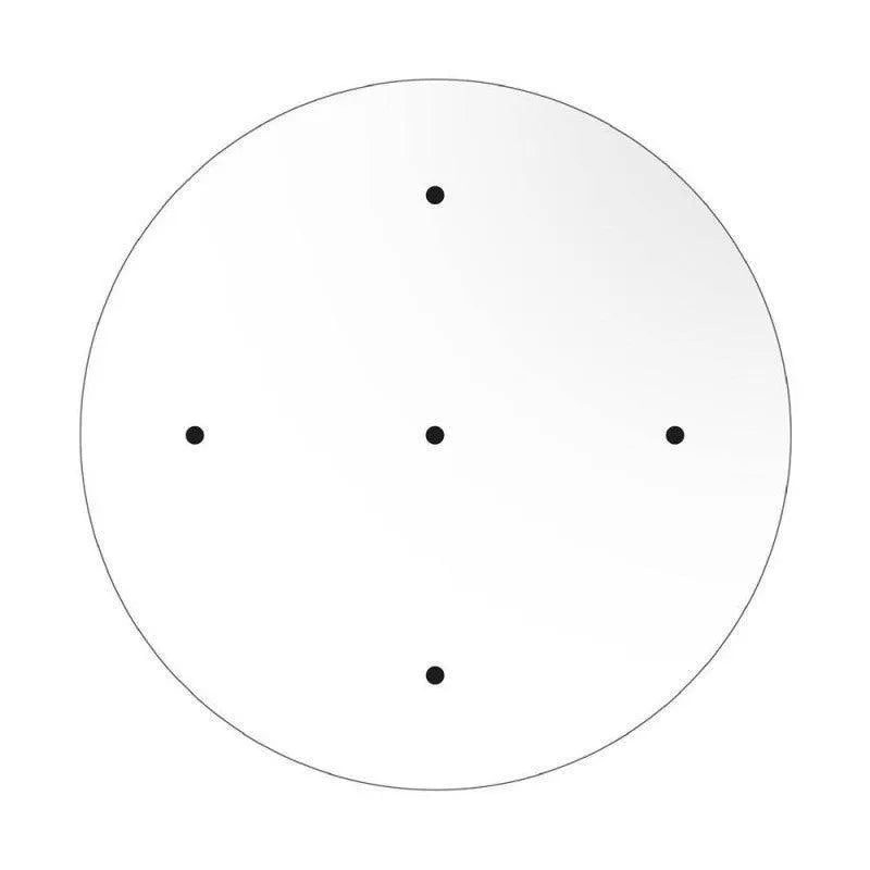 Plafondkap 5 snoeren metaal wit 40cm