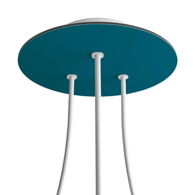 plafondkap zeegroen 3 uitgangen 200mm rond minimalistisch design 