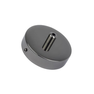Plafondkap zwart donker metaal 1 uitgang rond 100mm - FOIR