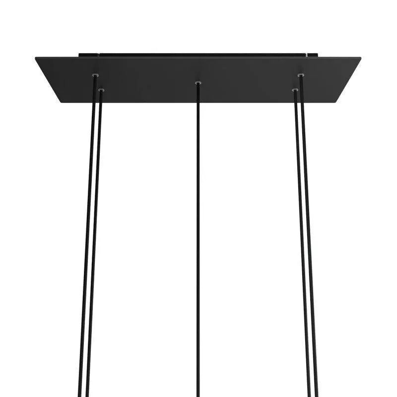 Grote plafondkap 5 snoeren metaal