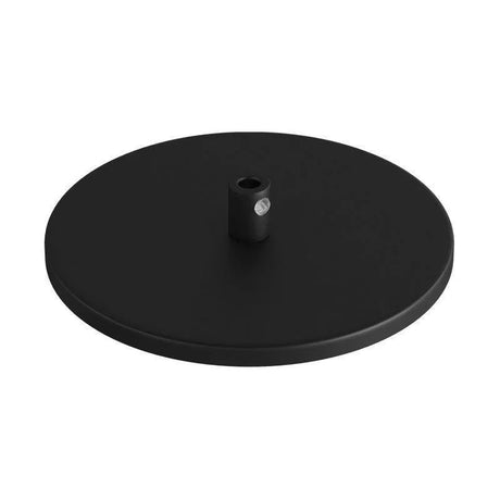 Plafondkap zwart rond 1 uitgang 126mm metaal