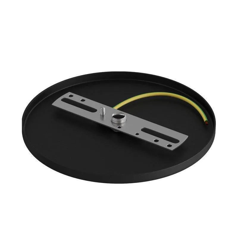 Plafondkap zwart rond 1 uitgang design 126mm