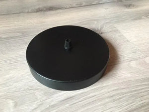 grote Plafondkap zwart 1 uitgang 160mm zwart staal