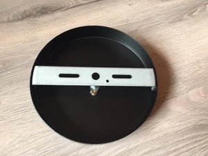 Plafondkap groot zwart staal 1 uitgang