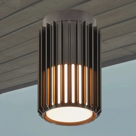 Buitenlamp plafondlamp 'Aludra' Nordlux modern zwart design buitenlamp E27 fitting 18 cm - FOIR