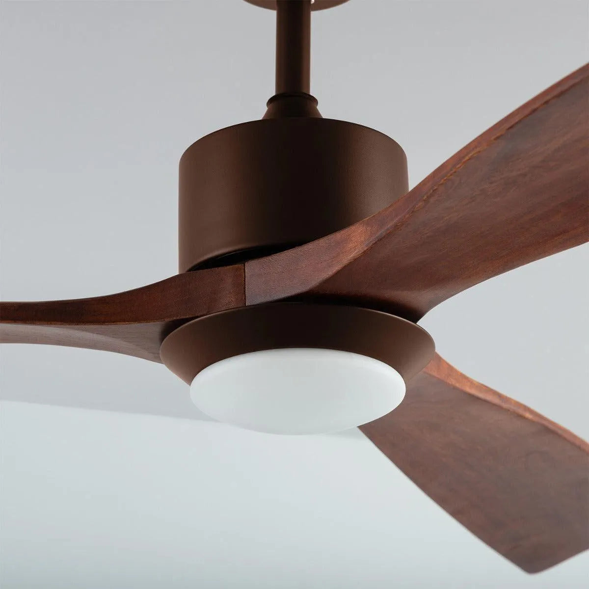 plafondventilator hout met afstandsbediening LED lichtbron 