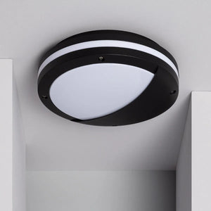 Plafondlamp zwart 'Nataly modern rond E27 fitting 300mm - FOIR