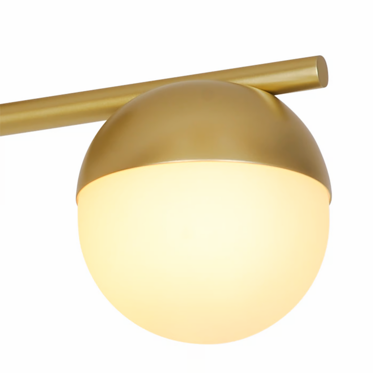 Plafondlamp goud 3 Bollen Opaal glas Contina
