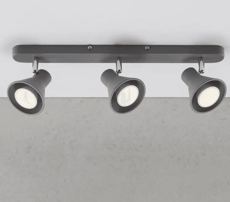 Plafondspot grijs Nordlux 'Eik' 3 spots modern GU10 led 45 cm - FOIR