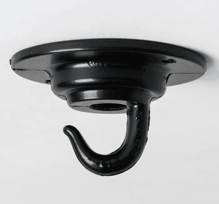 Kleine zwarte plafondlamp metaal 