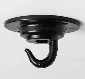 Kleine zwarte plafondlamp metaal 