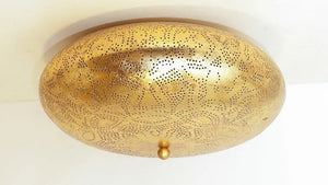 Gouden plafondlamp filigrain led lamp e27 fitting rond