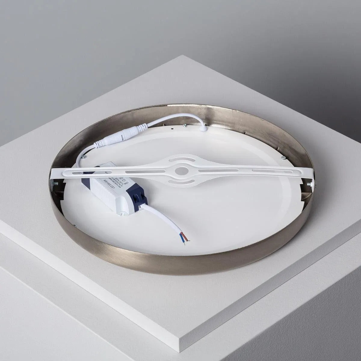 Rond opbouwpaneel LED zilveren design 24W plafondlamp 300mm - FOIR