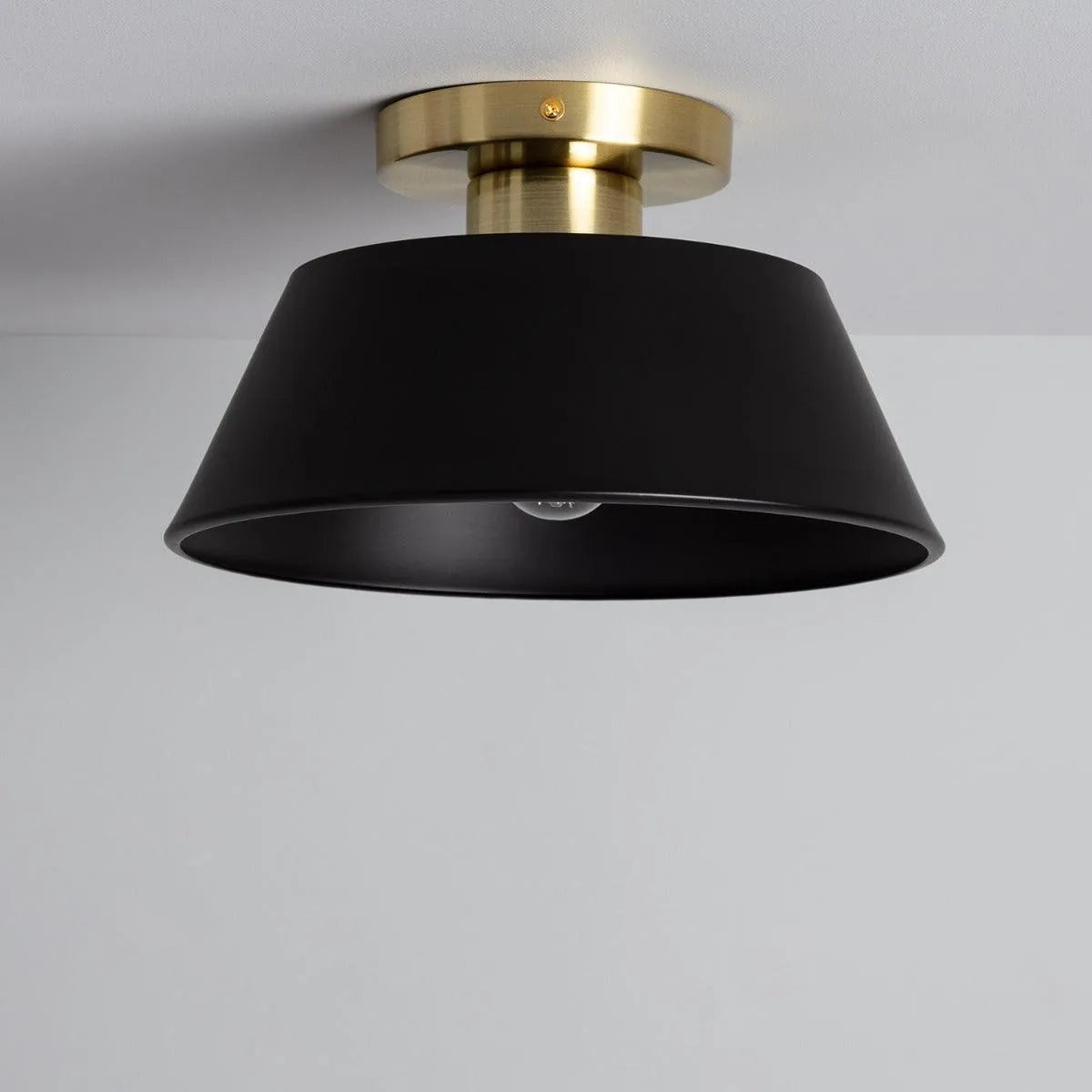 Plafondlamp zwart goud e27 fitting industrieel 