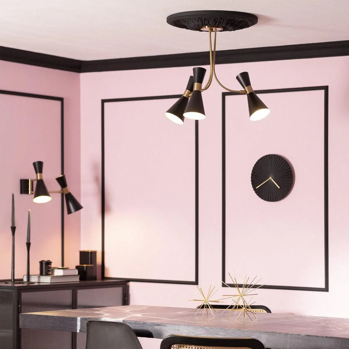 Plafondspot zwart goud e14 fitting verstelbaar led lamp