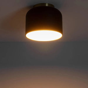Plafondlamp zwart of wit & goud rond 'Koloman' E27 fitting design lamp 200mm - FOIR