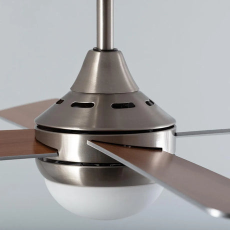 Plafondventilator 'Gino' nikkel E27 fitting met afstandsbediening 110 cm - FOIR