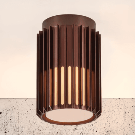 Buitenlamp plafondlamp 'Aludra' Nordlux modern donker messing buitenlamp E27 18cm - FOIR