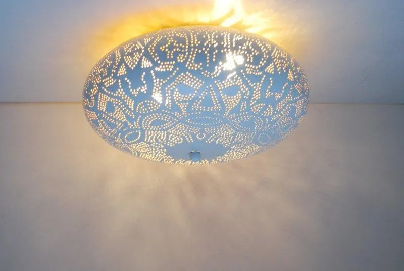 Plafondlamp filigrain rond e27 fitting metaal led lamp