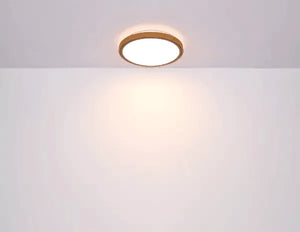 Ronde plafondlamp hout met LED & CCT 'Bruno' - FOIR