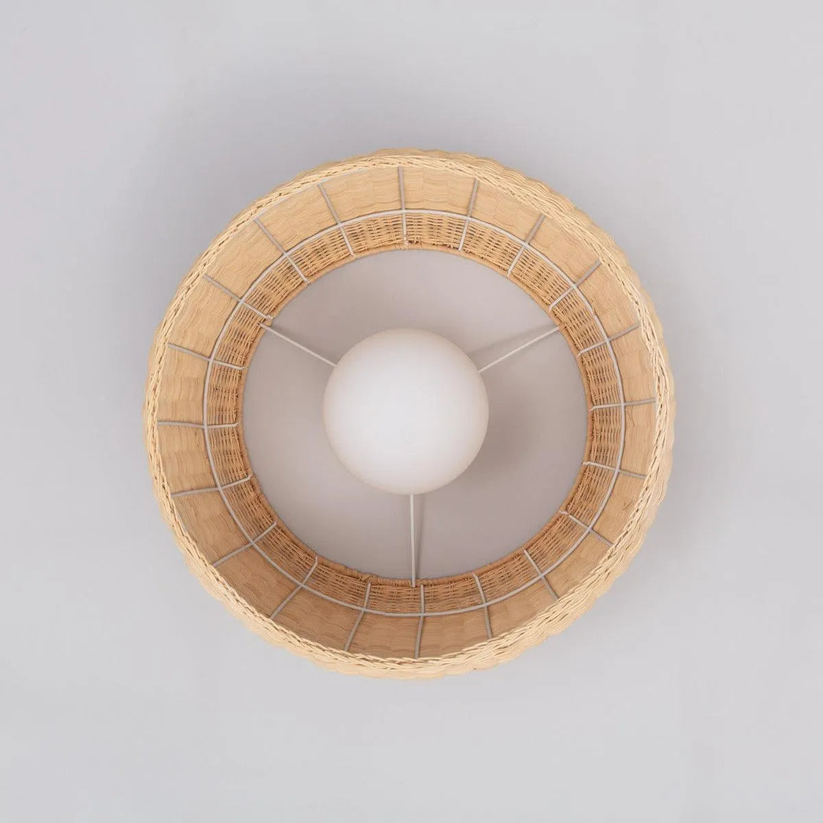 Plafondlamp rotan gevlochten 'Gardia' E27 fitting modern 44 cm - FOIR