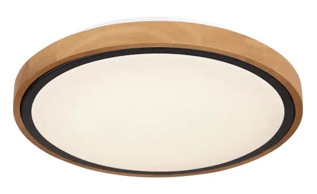 Ronde plafondlamp hout met LED & CCT 'Bruno' - FOIR
