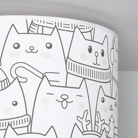 Plafondlamp e27 fitting stoffen kap design kinderkamer