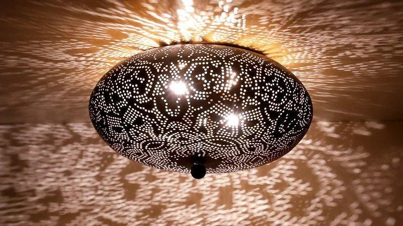 Plafondlamp rond oosterse led lamp filigrain led 