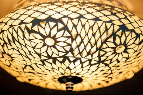 Grote plafondlamp mozaiek e27 fitting rond led lamp 250mm