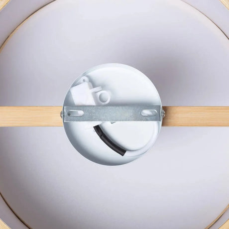 Plafondlamp gevlochten bamboe E27 fitting 'Louis' 40 cm - FOIR