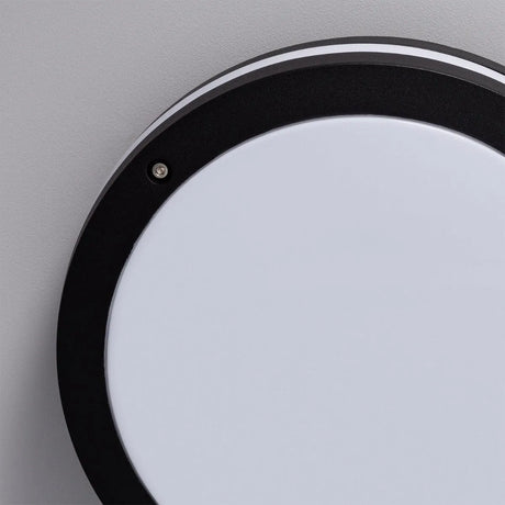 Plafondlamp 'Nataly' zwart modern rond E27 fitting 30 cm - FOIR