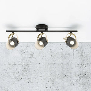 Plafondlamp zwart messing 'Lotus' Nordlux 3 Spotlicht 3xE14 zwart / messing - FOIR