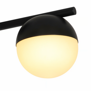 Plafondlamp zwart Nordlux Contina opaal glas metaal
