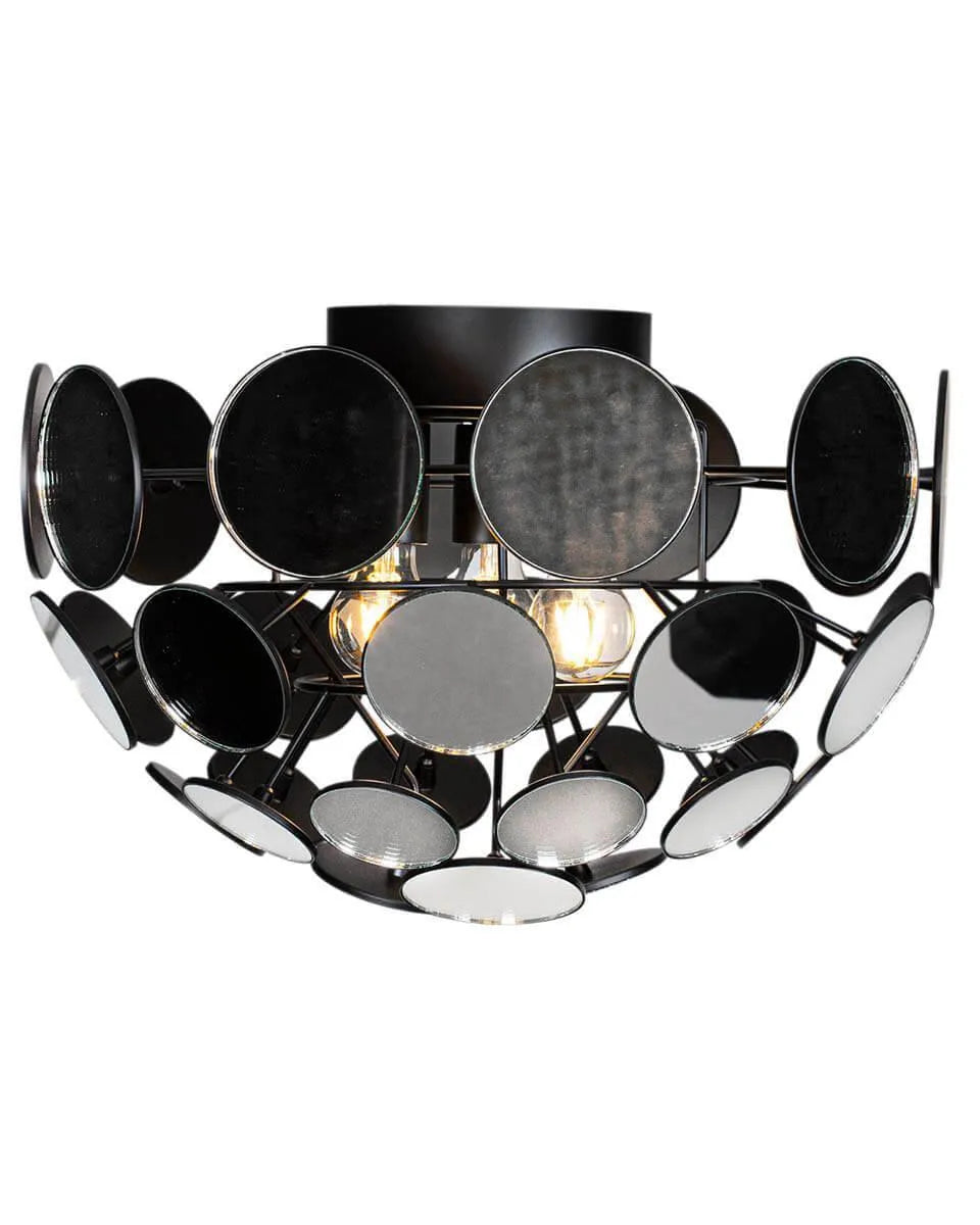 design plafondlamp by rydens zwart en spiegels e27 fittingen 4201980-7004