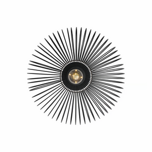 Plafondlamp Beroni rond metaal zwart
