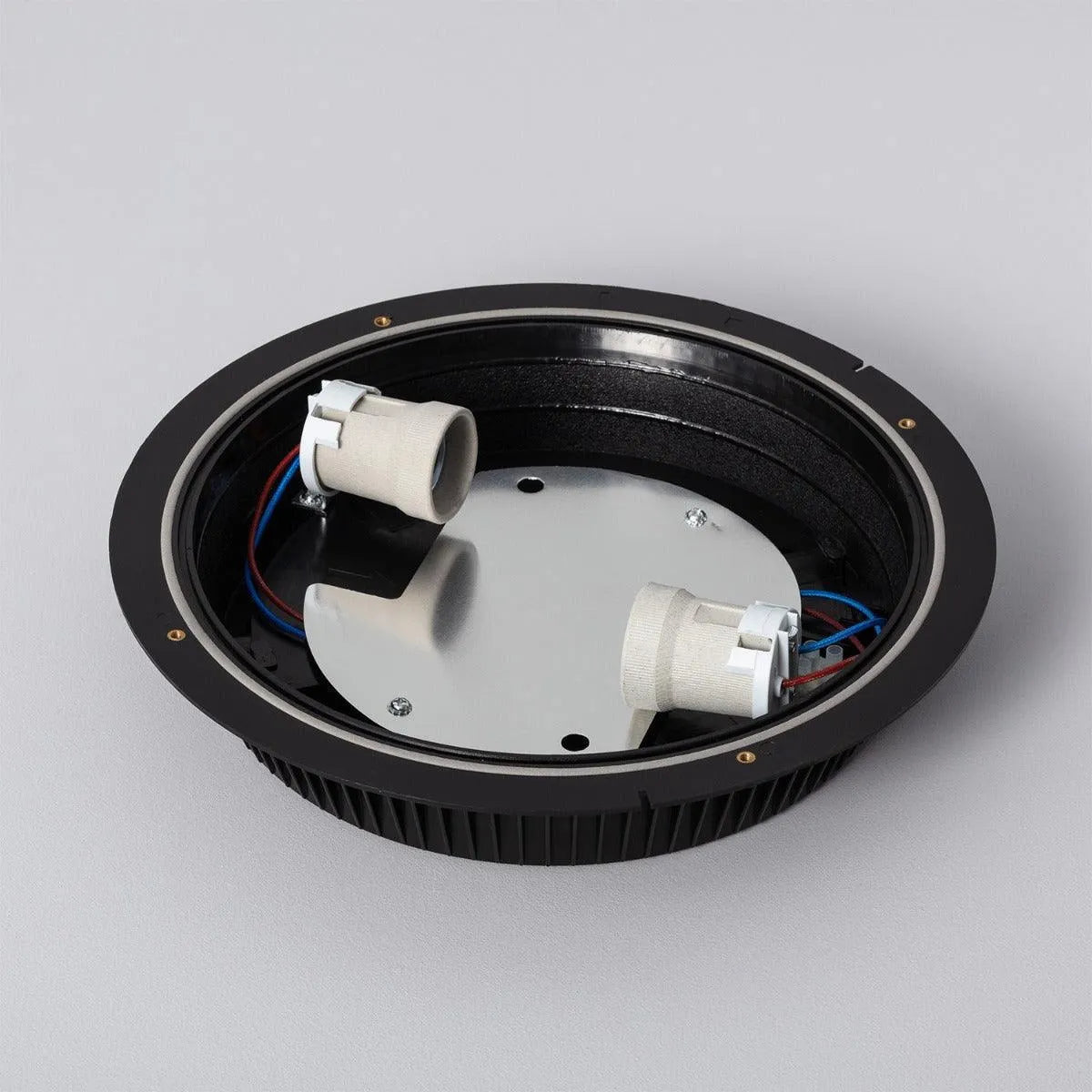 Wandlamp ip65 rond zwart vve 