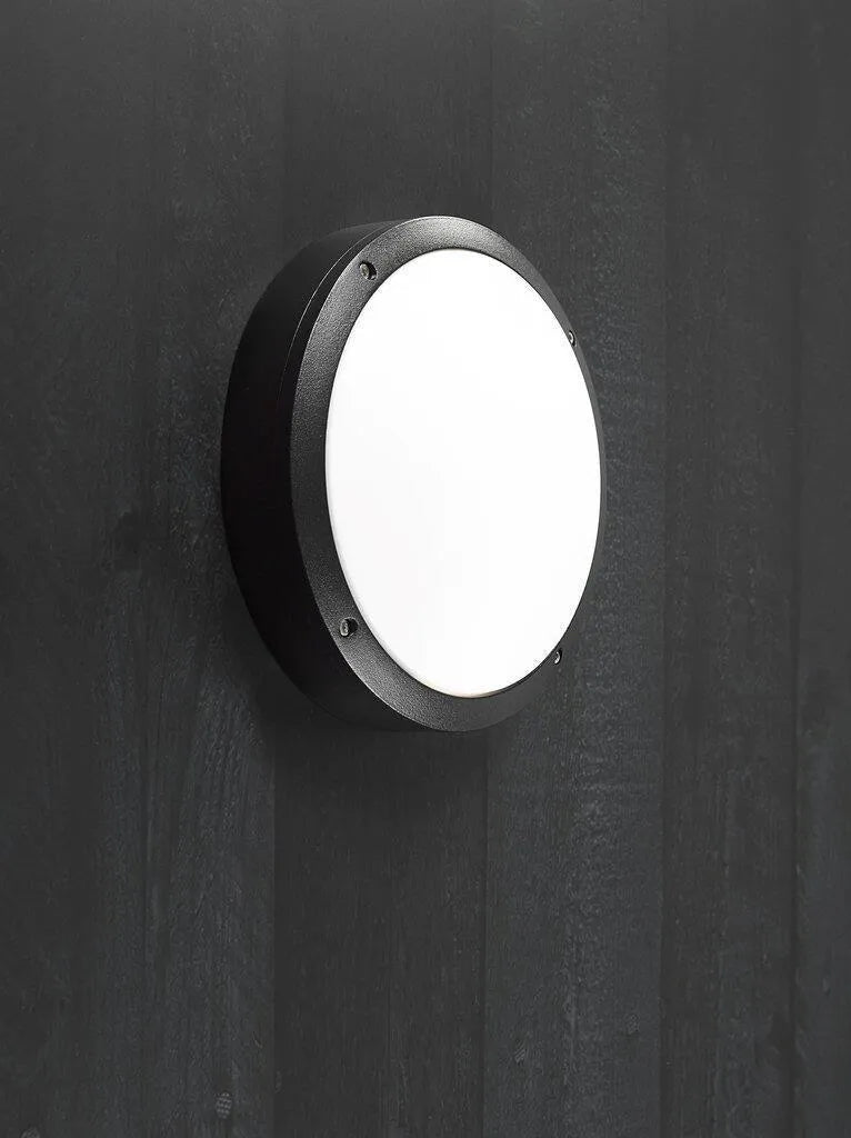Moderne ronde plafondlamp zwartm E27 fitting modern Ip44