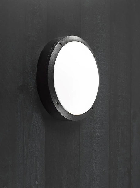 Moderne ronde plafondlamp zwartm E27 fitting modern Ip44