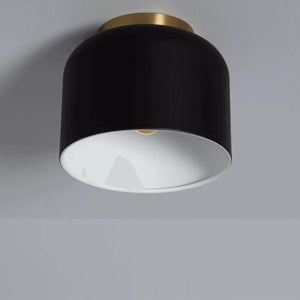 Plafondlamp zwart of wit & goud rond 'Koloman' E27 fitting design lamp 200mm - FOIR