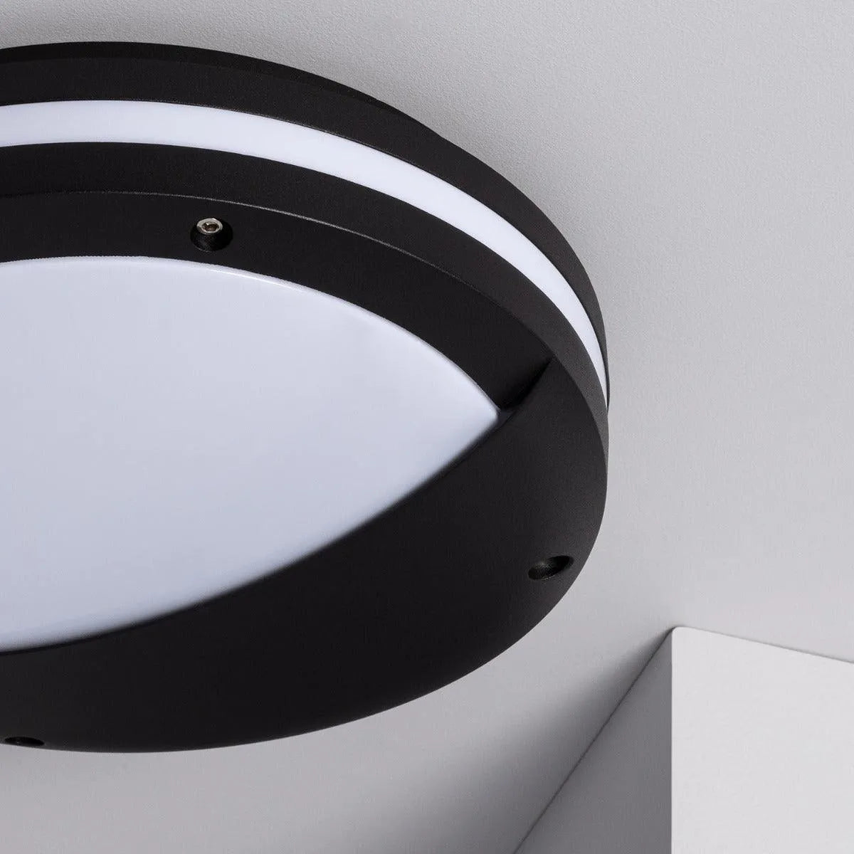 Plafondlamp zwart 'Nataly modern rond E27 fitting 300mm - FOIR