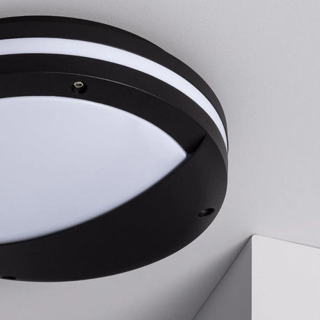 Plafondlamp zwart 'Nataly modern rond E27 fitting 300mm - FOIR